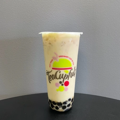 24oz Honeydew Vanilla Milk Tea W/Boba