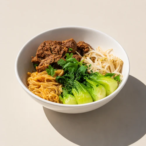sour spicy rice noodles & braised beef