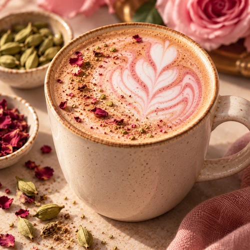 Cardamom Rose Latte