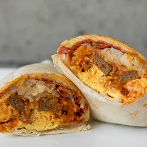 Hashbrown, Bacon, and Sausage Wrap