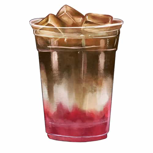 Hojicha Strawberry Latte