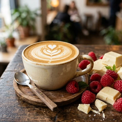 White chocolate Raspberry latte