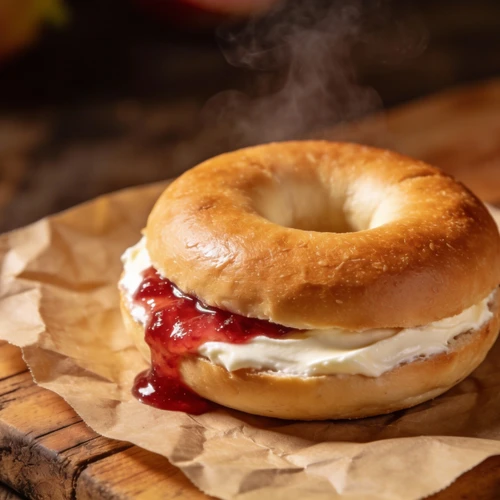 Guava & Cream Cheese Bagel
