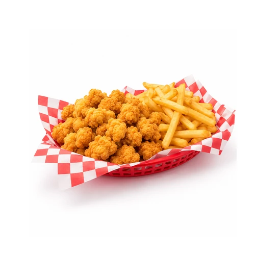 Popcorn Chicken With Chips