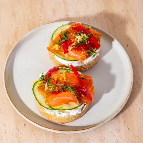 Creamy Salmon English Muffin