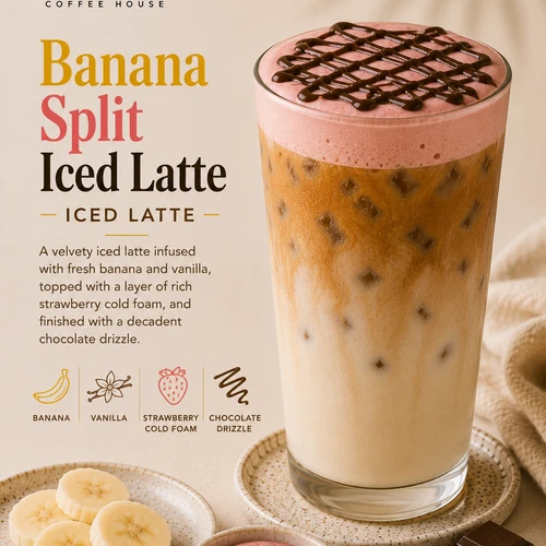 Banana Split Iced Latte