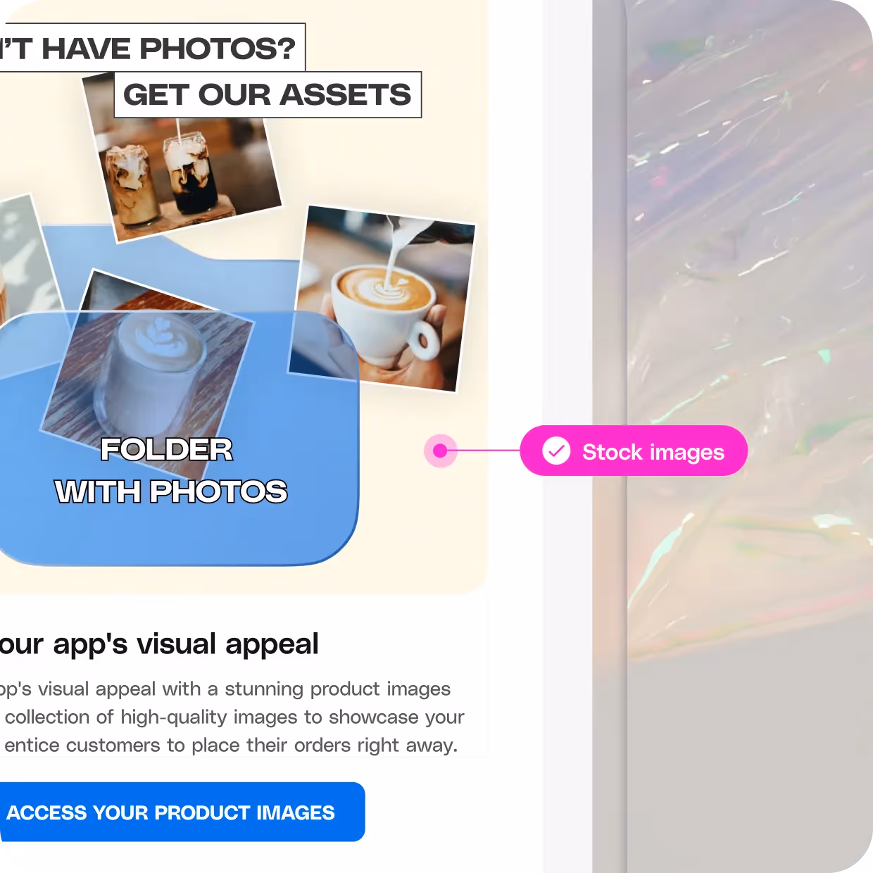 Stock images for ready-made visuals