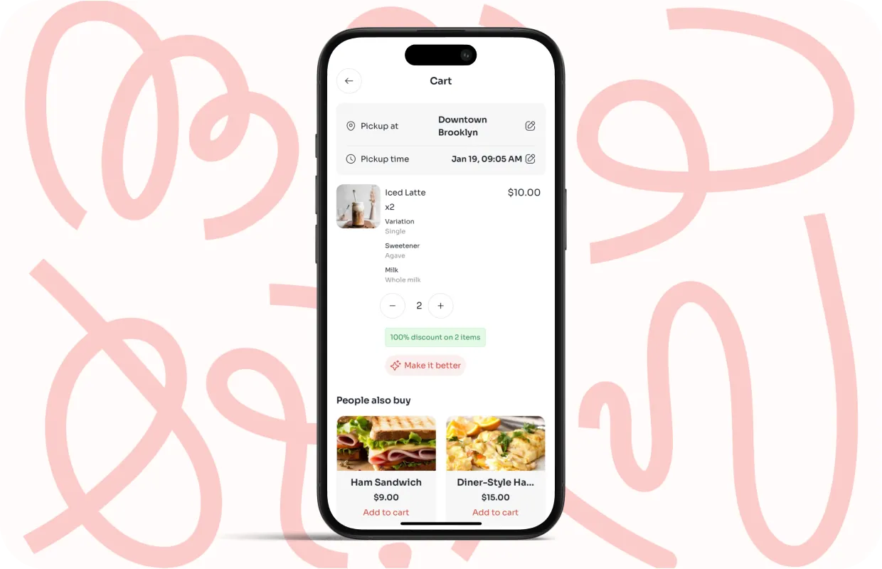 Upsells and add-ons that increase order value