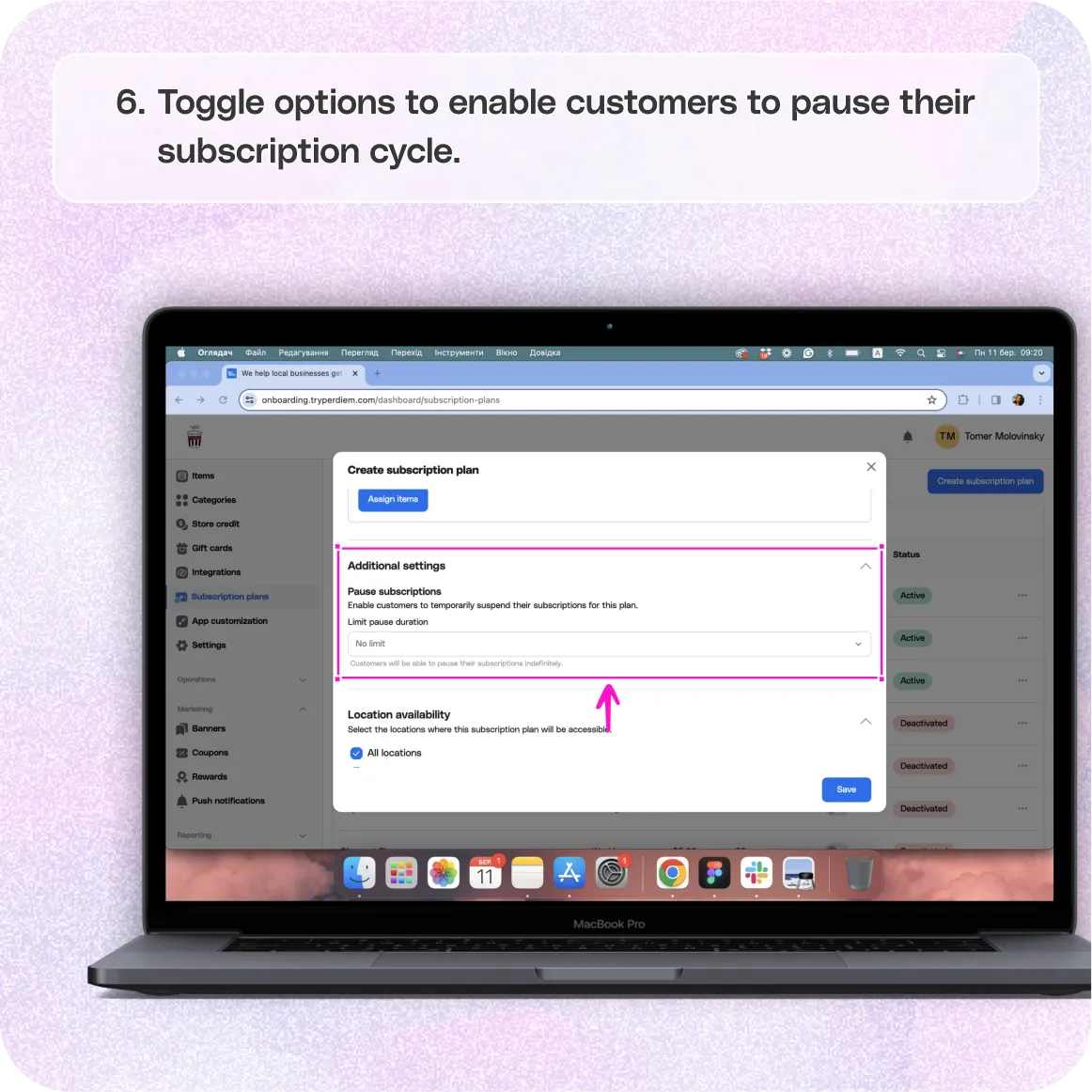 Create a subscription plan — screenshot 6 of 7