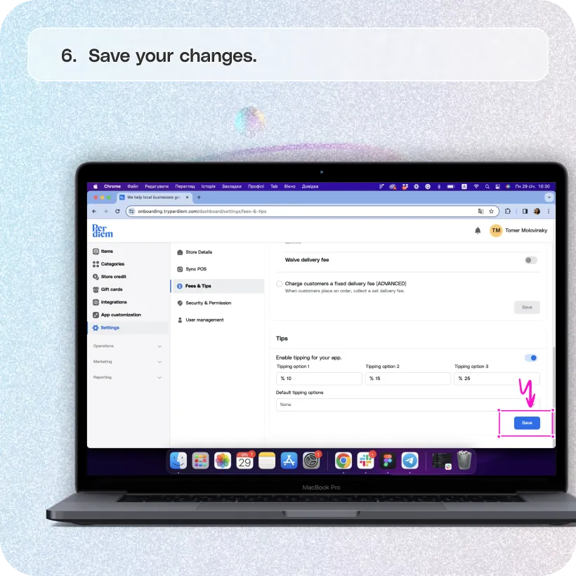 Enable custom tipping in-app — screenshot 6 of 6