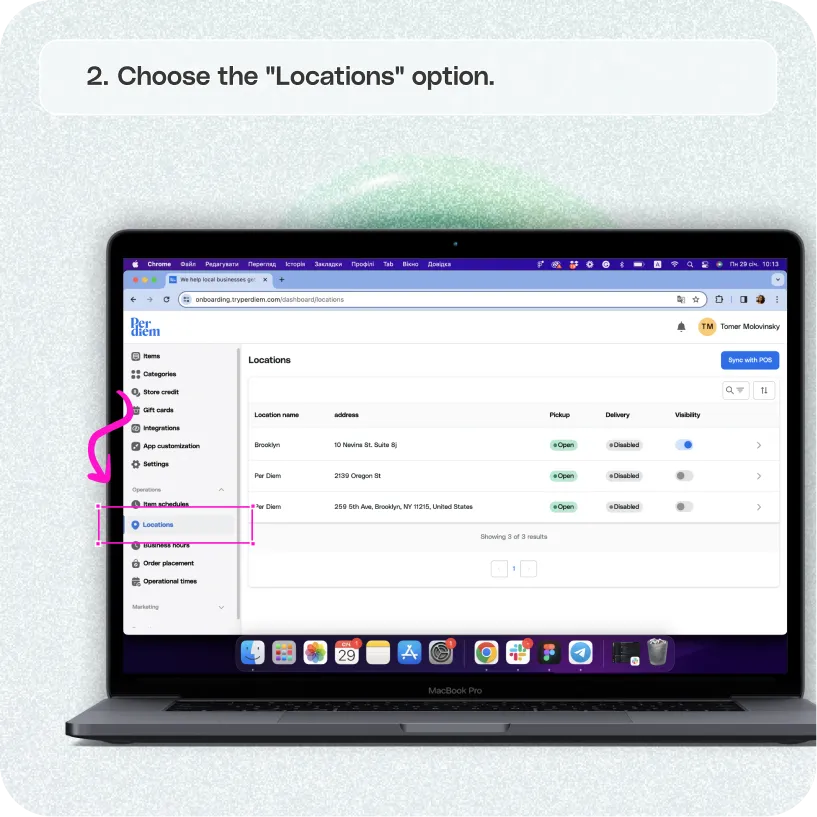 Enable multiple locations in the app — screenshot 2 of 5