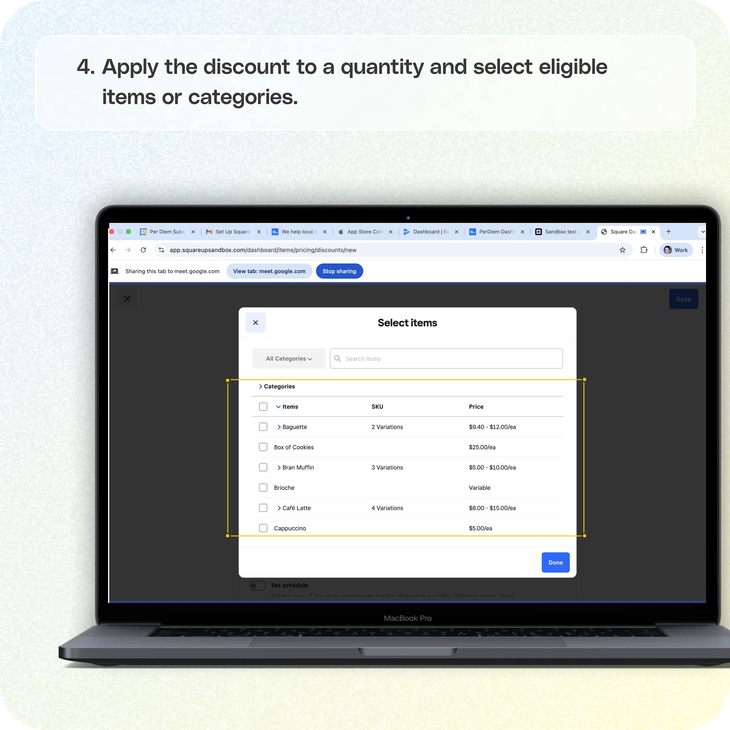 How to create BOGO deals in Square — screenshot 4 of 7