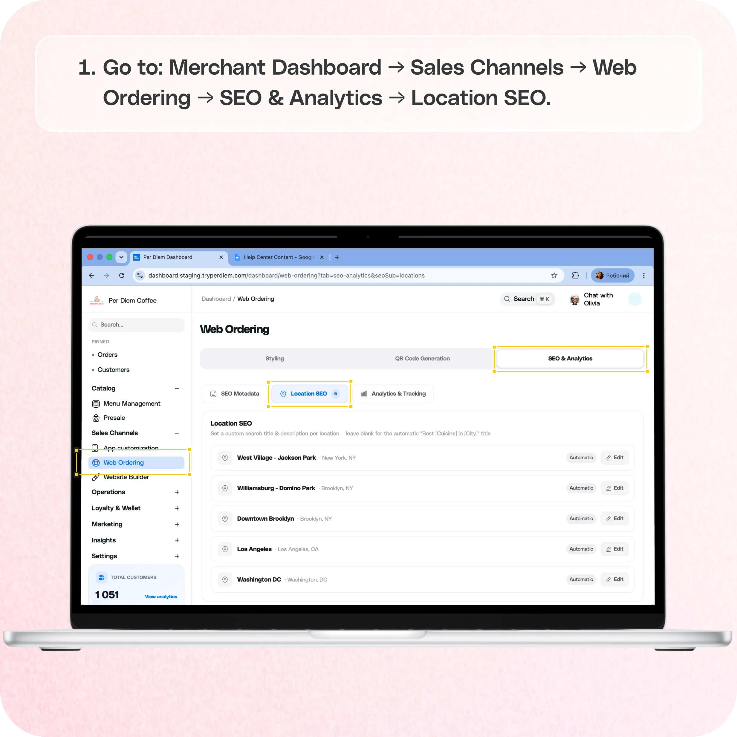 How to Set Up Location SEO for Web Ordering — screenshot 1 of 3