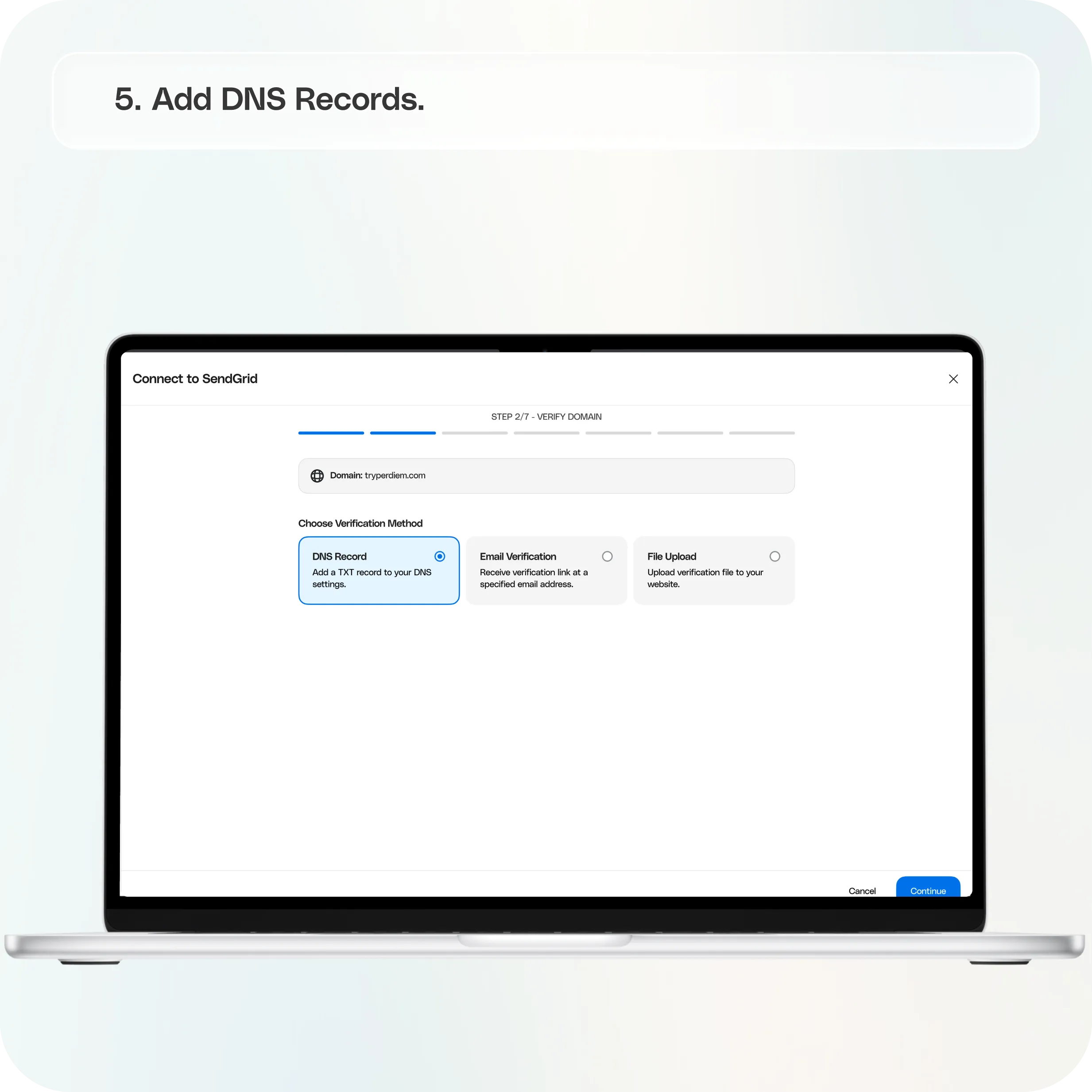 How to Set Up SendGrid in Per Diem to Send Emails from Your Custom Domain — screenshot 5 of 6