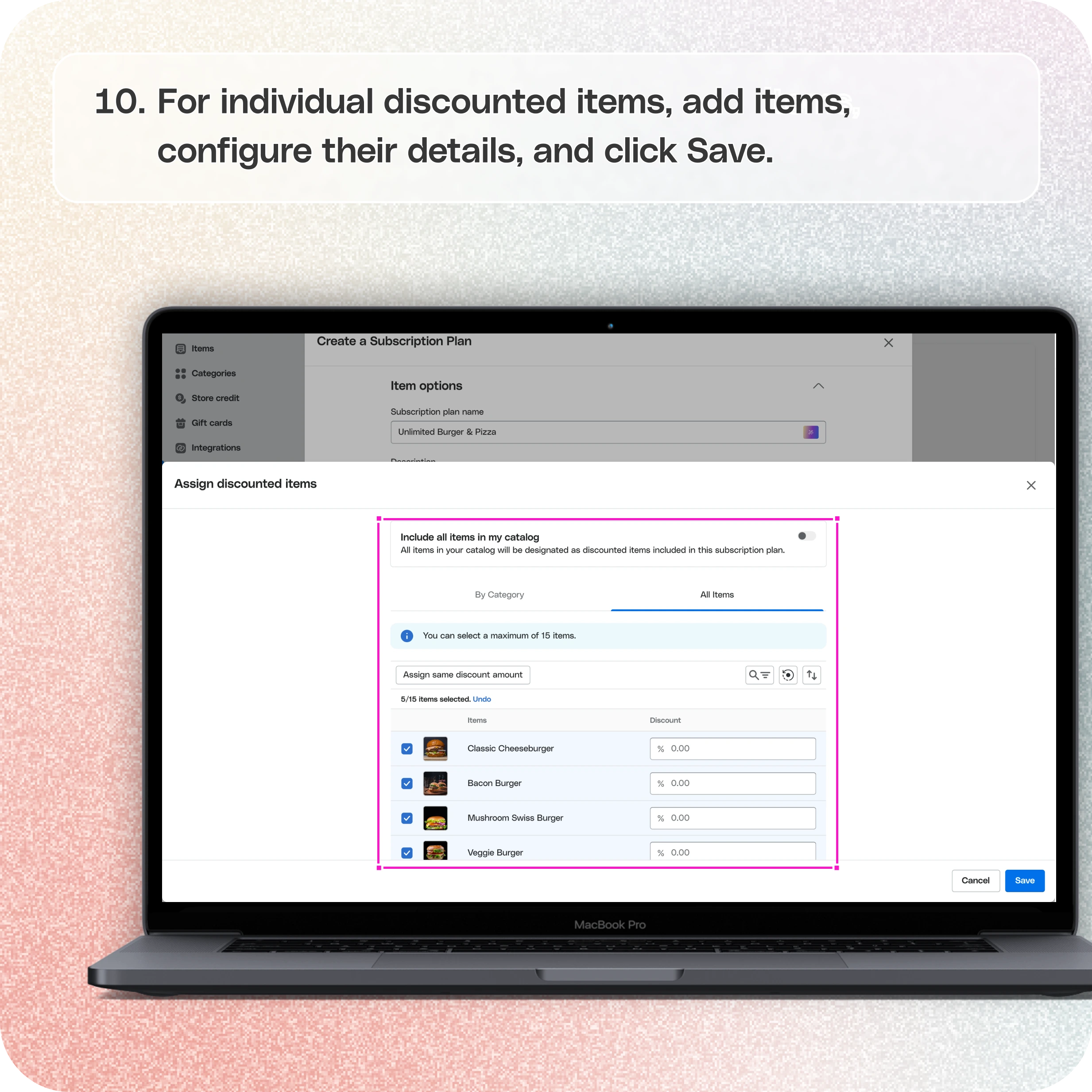 How to update subscriptions in the merchant dashboard — screenshot 10 of 14