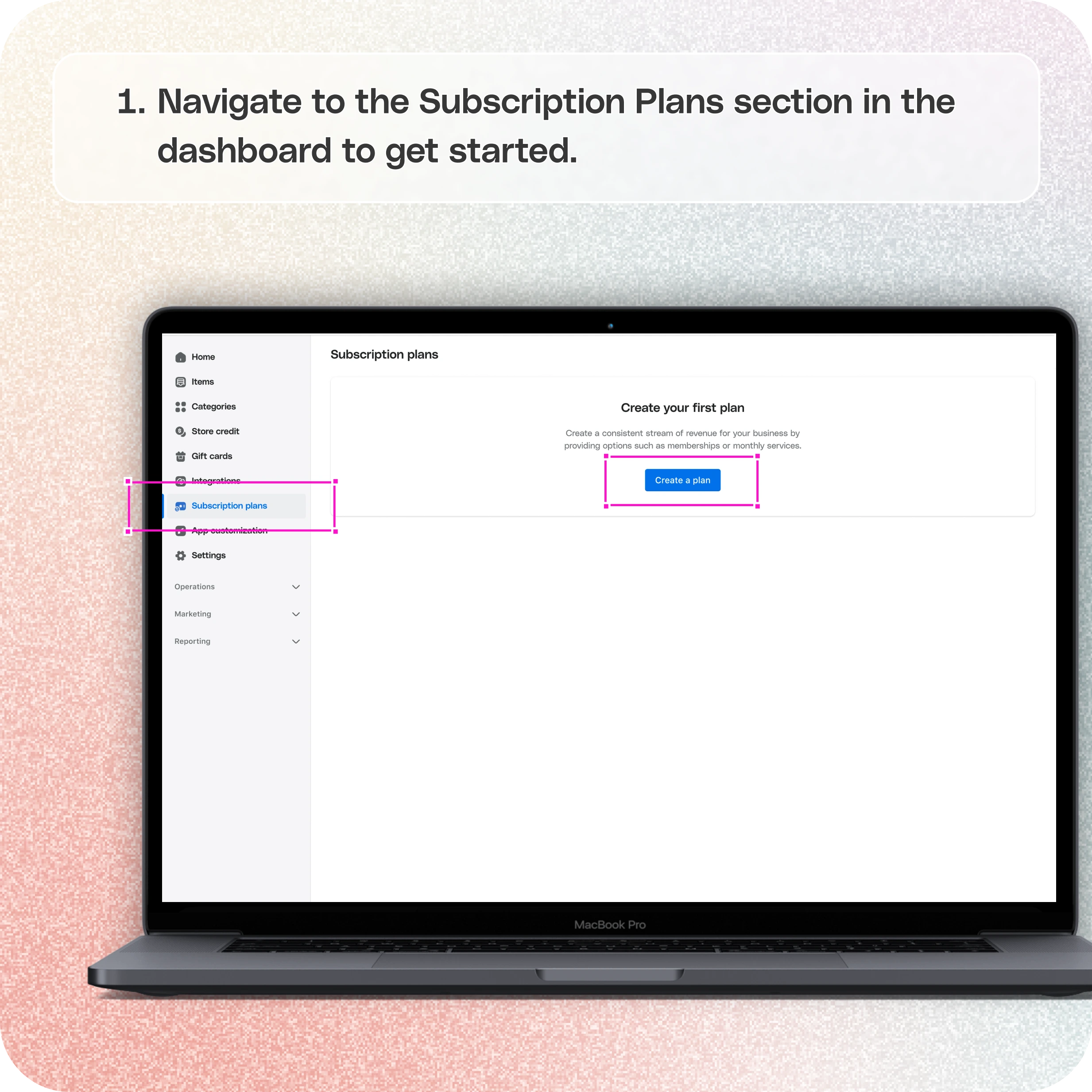 How to update subscriptions in the merchant dashboard — screenshot 1 of 14