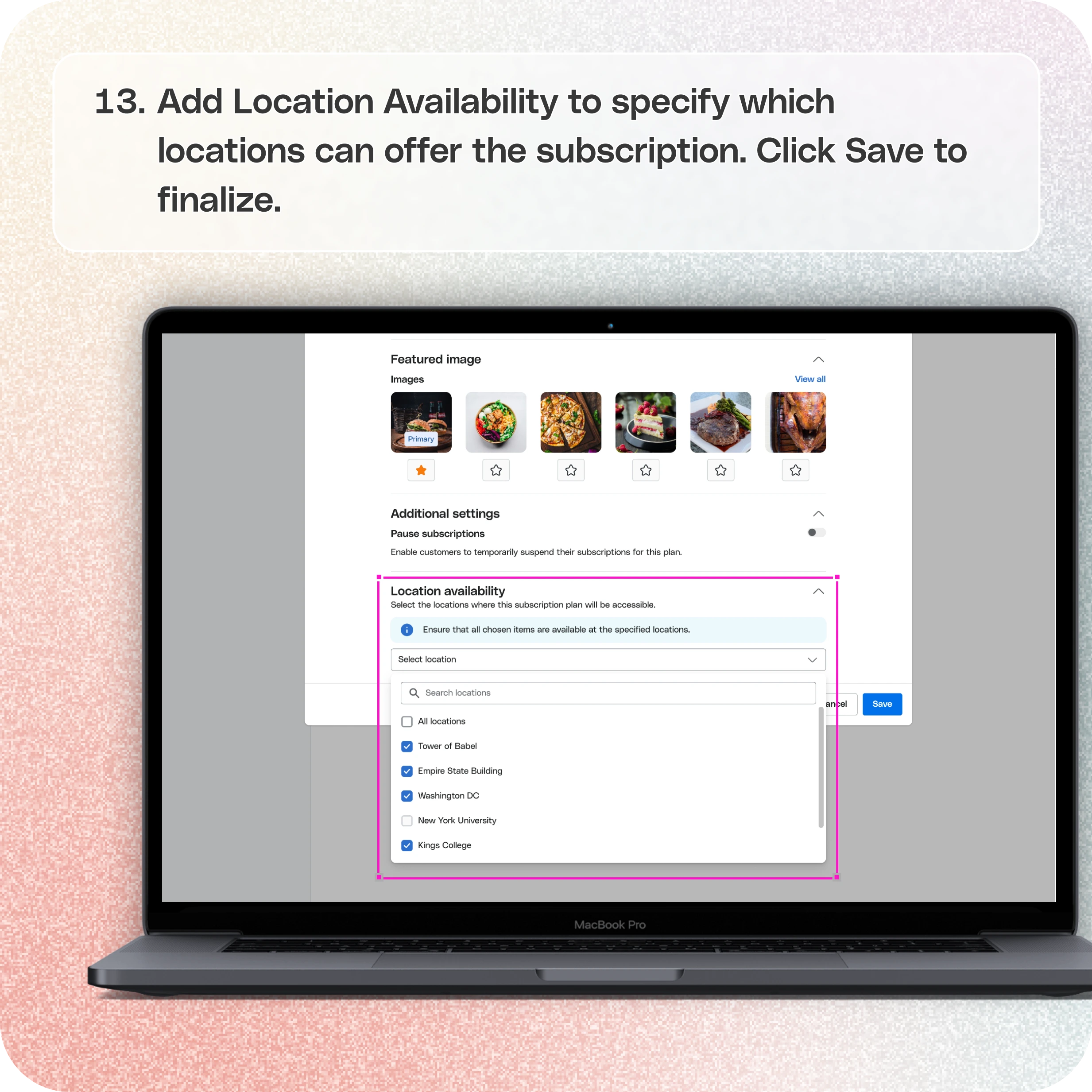 How to update subscriptions in the merchant dashboard — screenshot 13 of 14