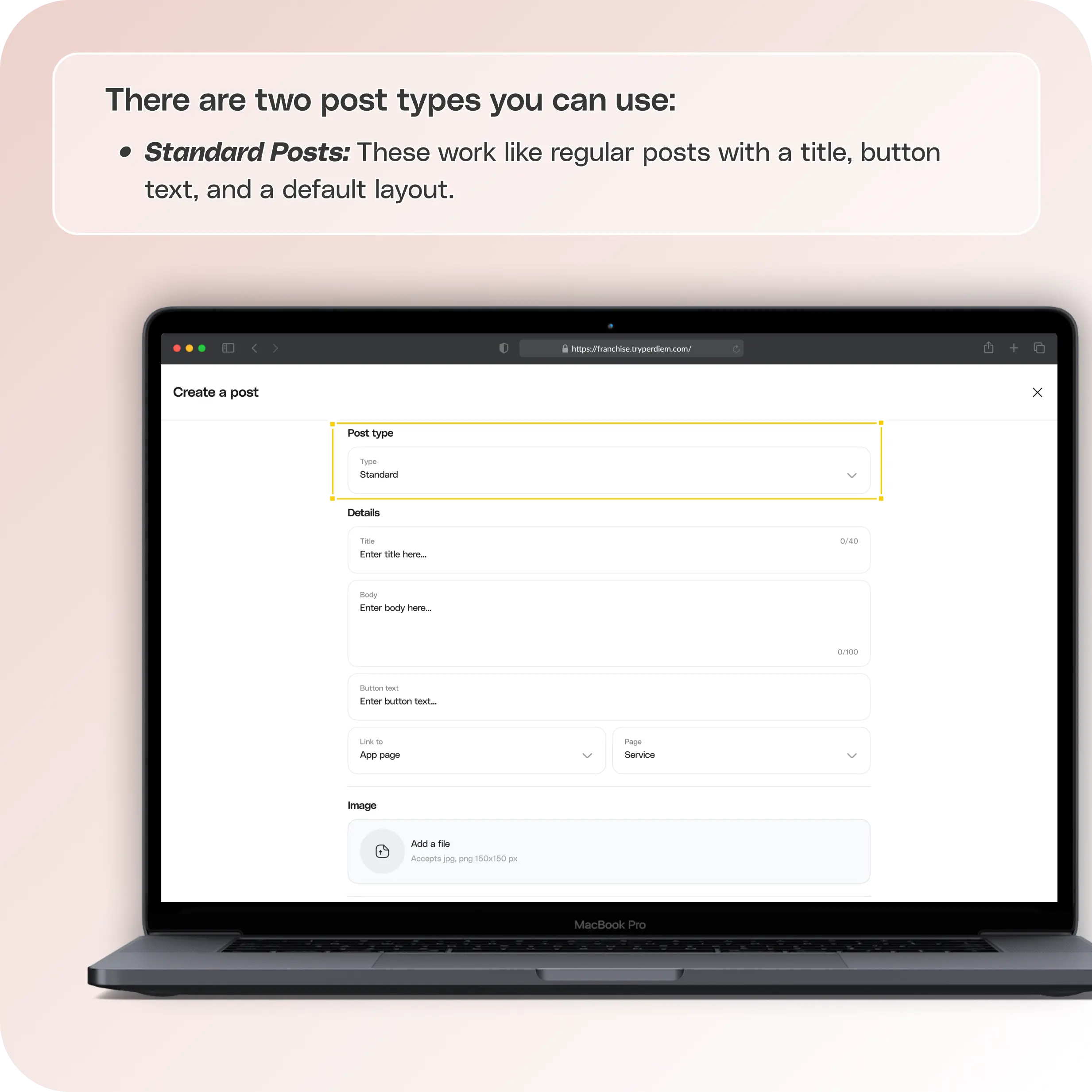 How to use different post layouts in the app — screenshot 2 of 6