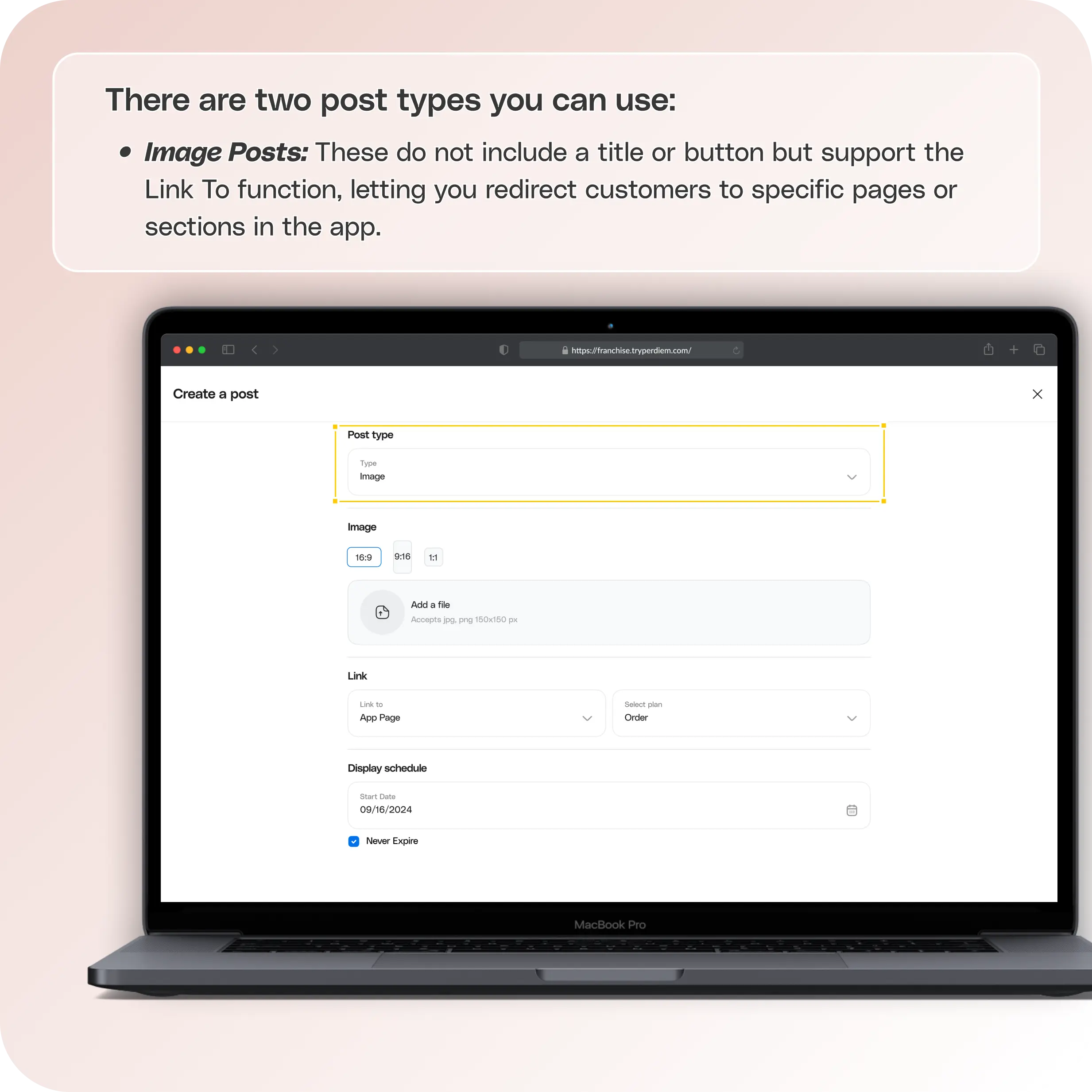 How to use different post layouts in the app — screenshot 3 of 6