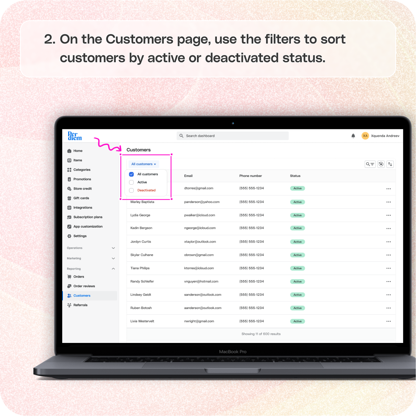 Manage customers easily from your dashboard — screenshot 2 of 6