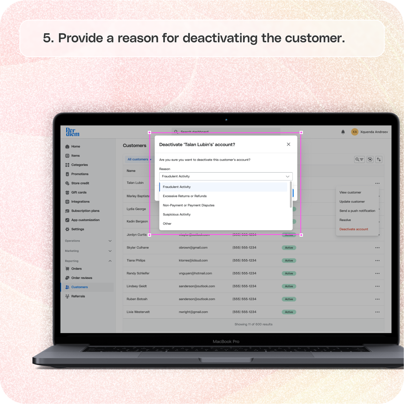 Manage customers easily from your dashboard — screenshot 5 of 6