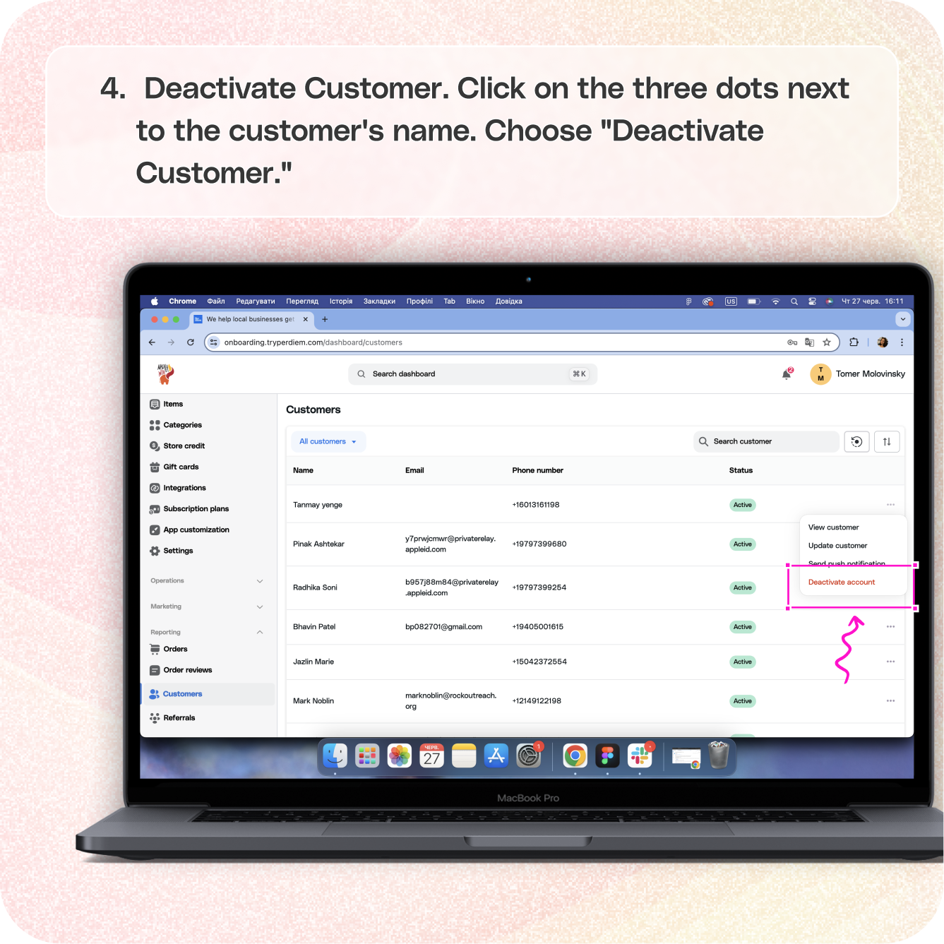 Manage customers easily from your dashboard — screenshot 4 of 6