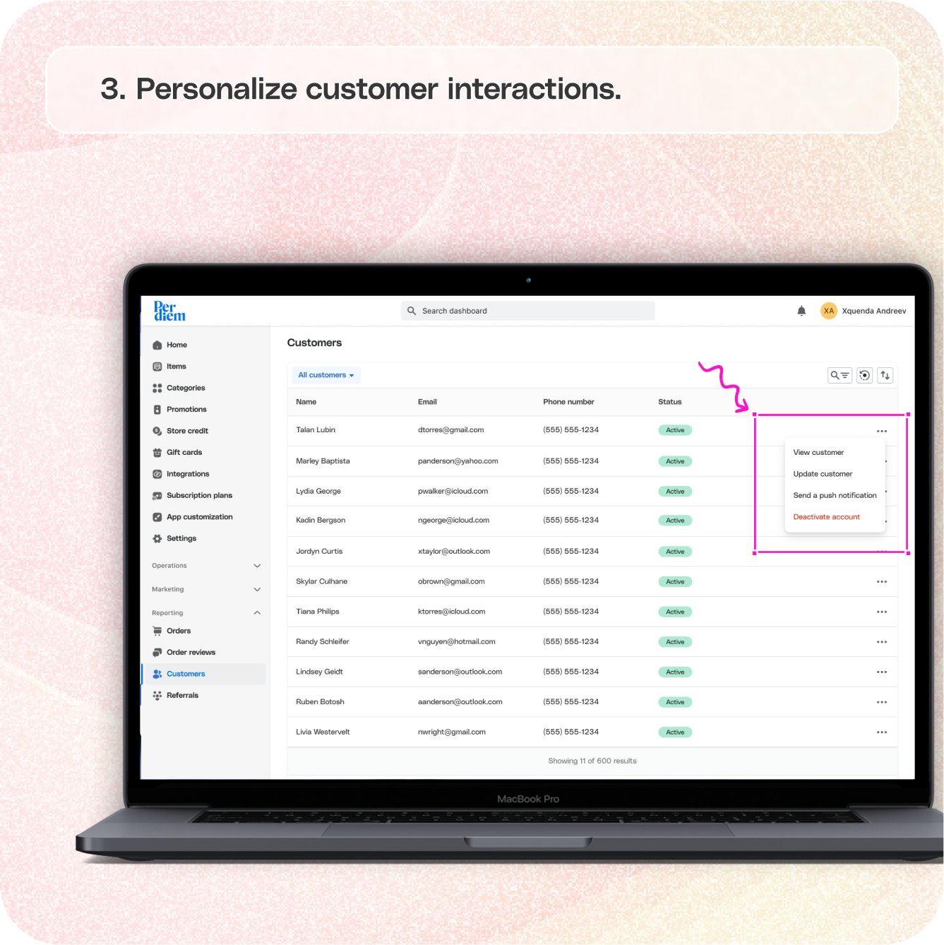Manage customers easily from your dashboard — screenshot 3 of 6