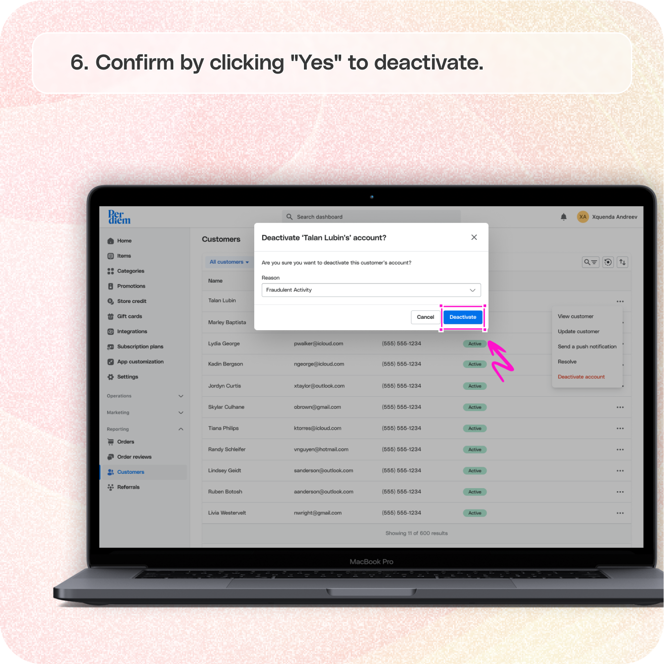 Manage customers easily from your dashboard — screenshot 6 of 6