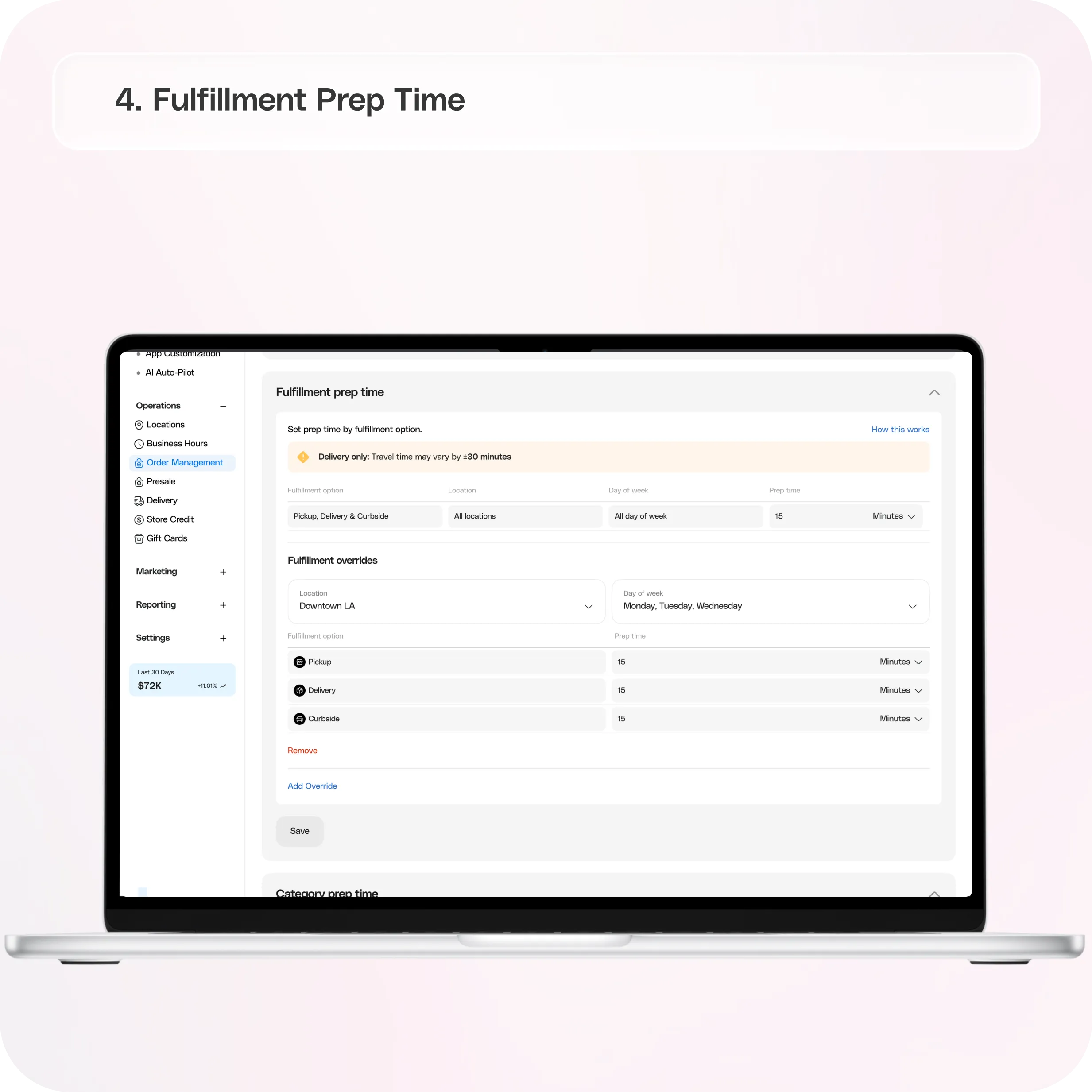 Manage Prep Time in Your Merchant Dashboard — screenshot 4 of 6