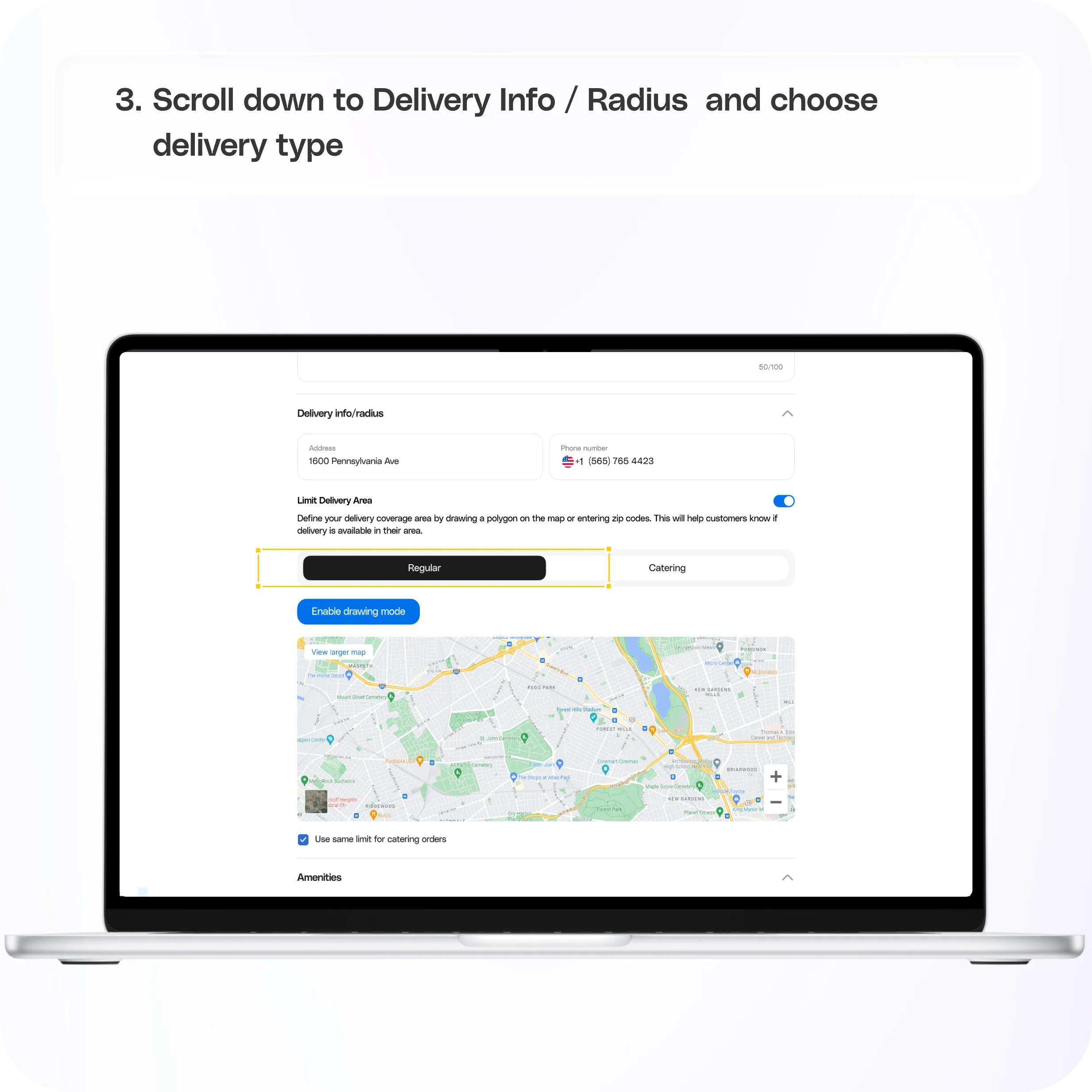 Set Up Delivery Polygons for Precise Delivery Areas — screenshot 3 of 6