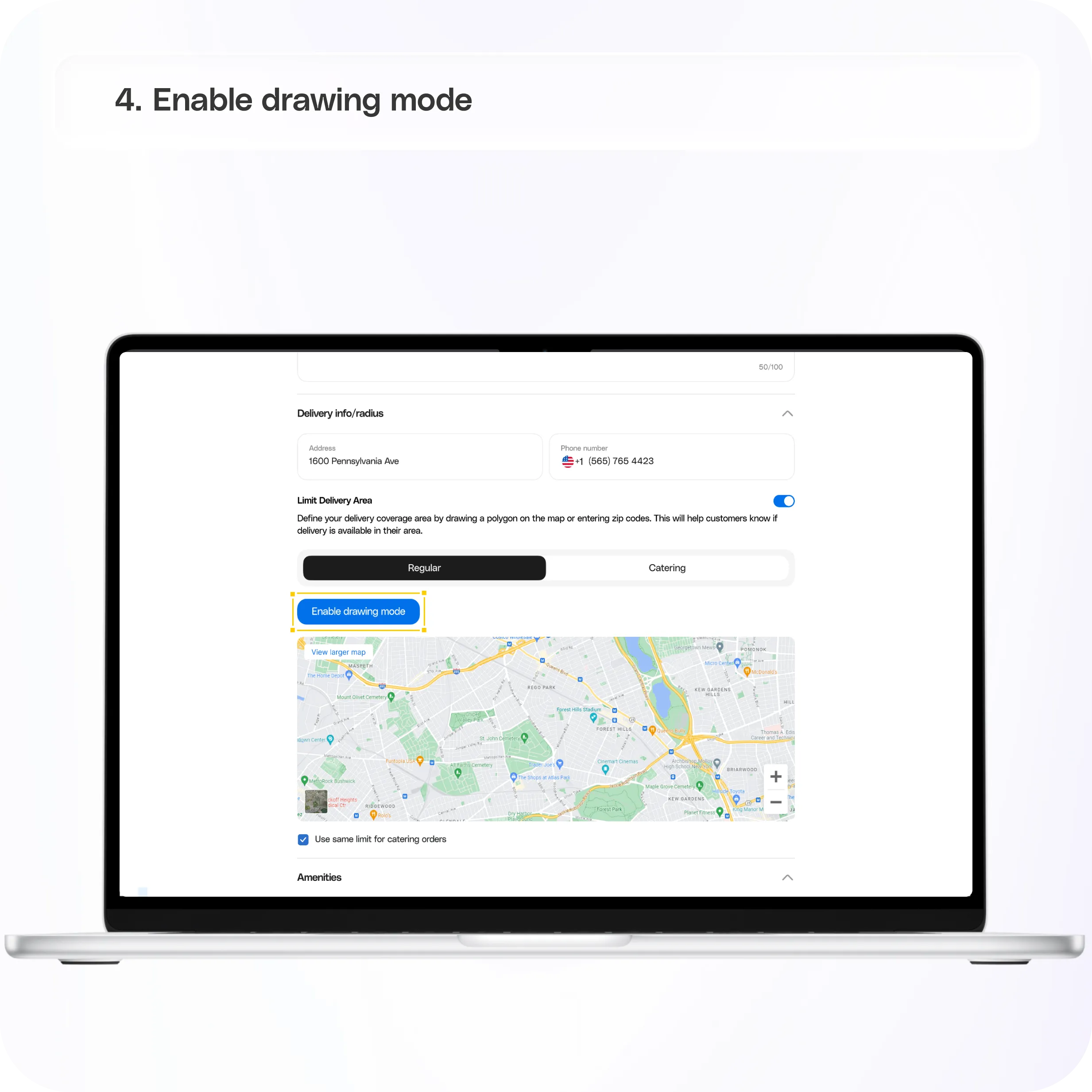 Set Up Delivery Polygons for Precise Delivery Areas — screenshot 4 of 6