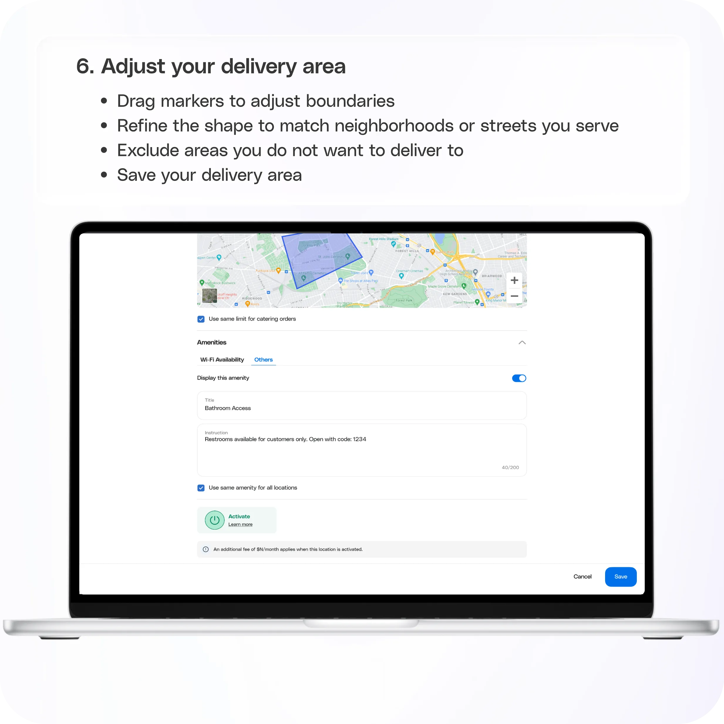Set Up Delivery Polygons for Precise Delivery Areas — screenshot 6 of 6