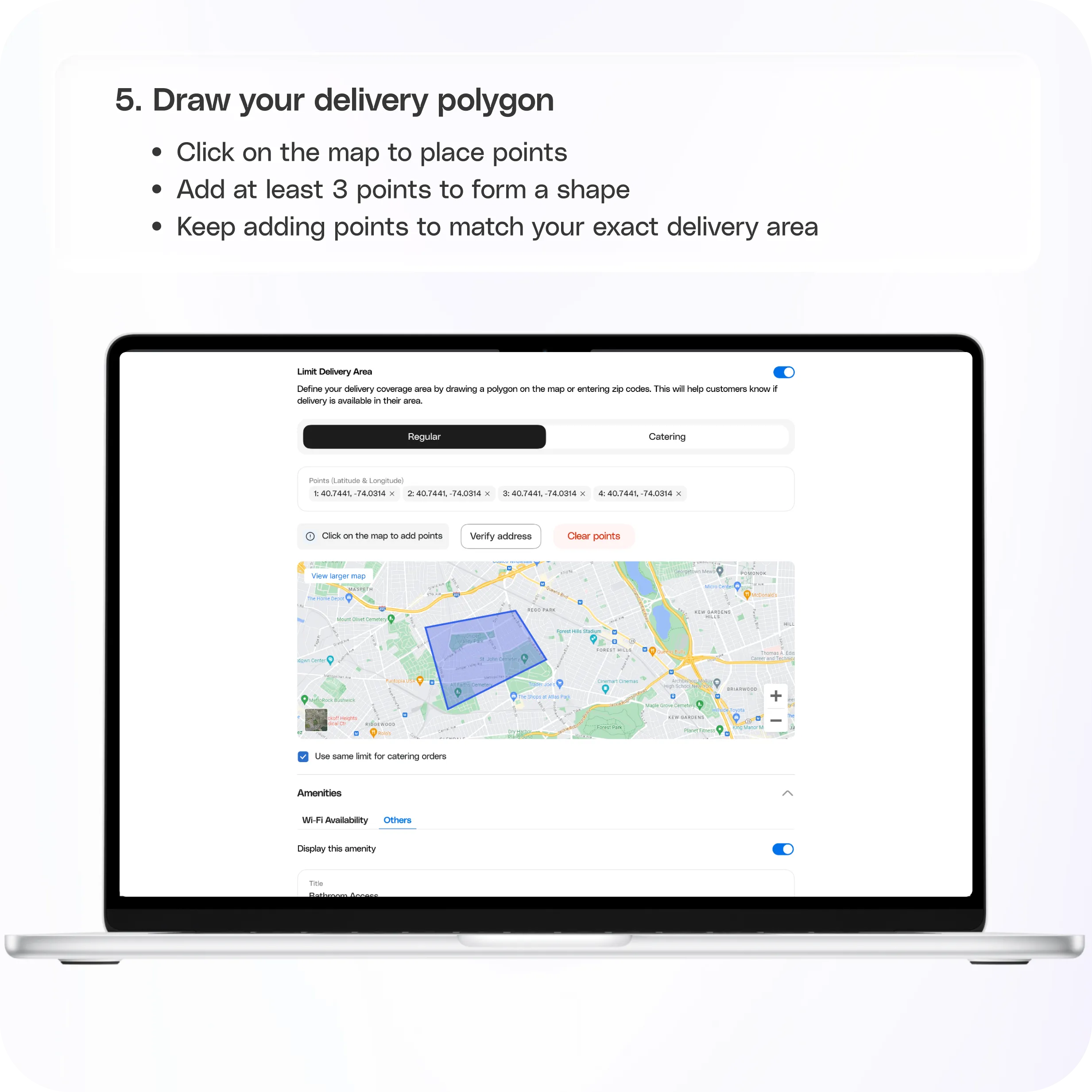 Set Up Delivery Polygons for Precise Delivery Areas — screenshot 5 of 6