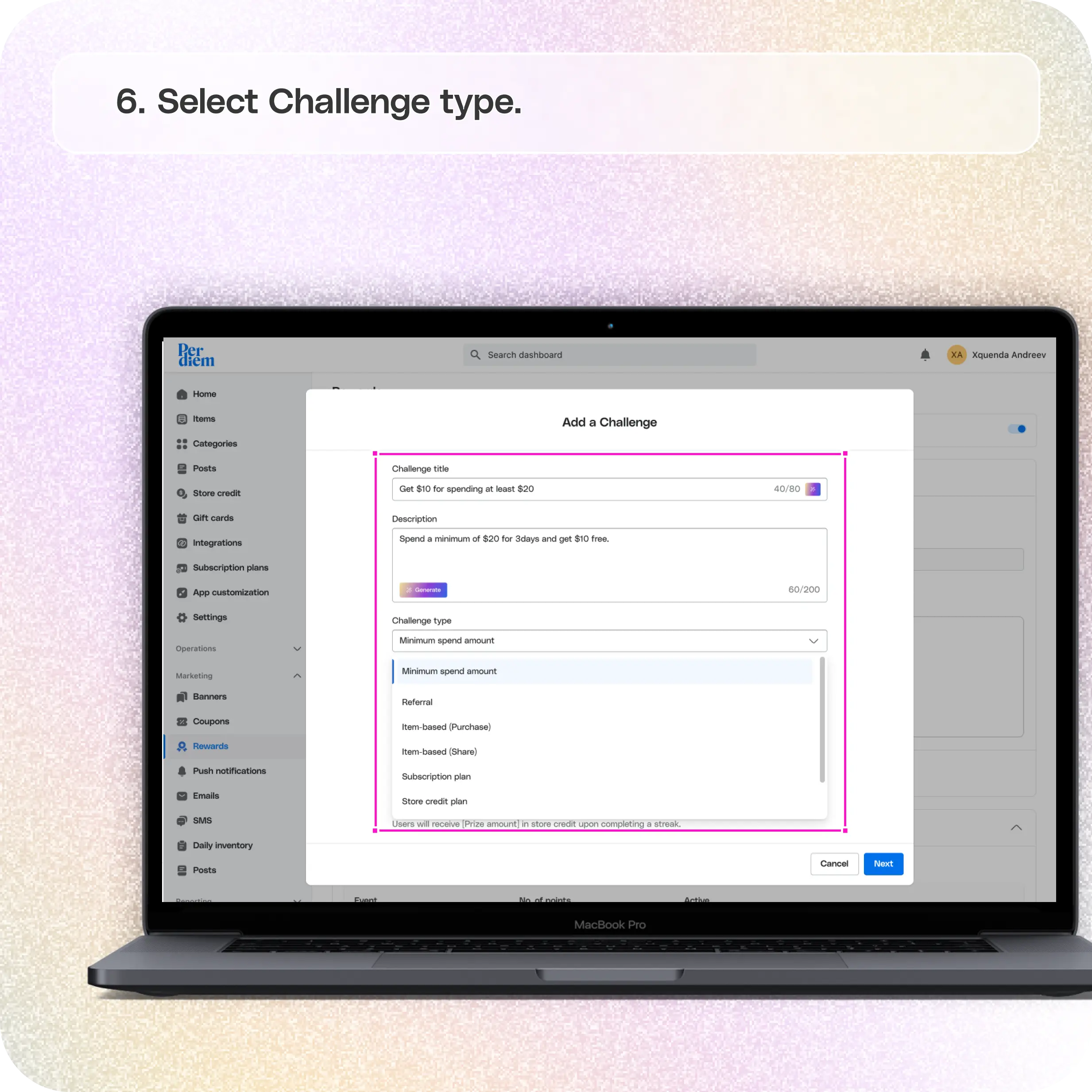 Set up the Streaks & Challenges in your app — screenshot 6 of 7
