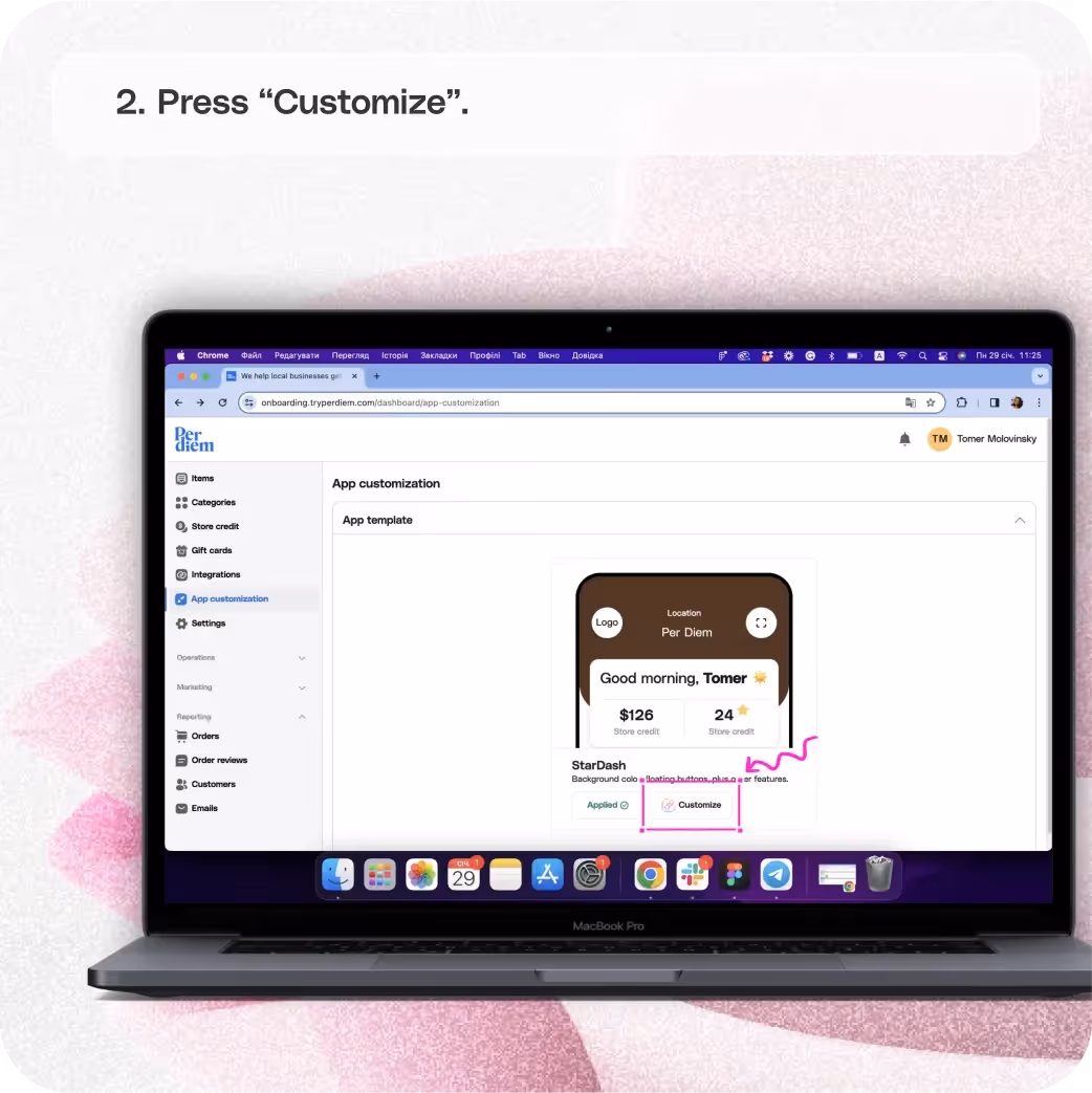 Set up your floating button — screenshot 2 of 8