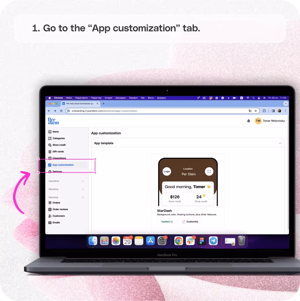 Set up your floating button — screenshot 1 of 8