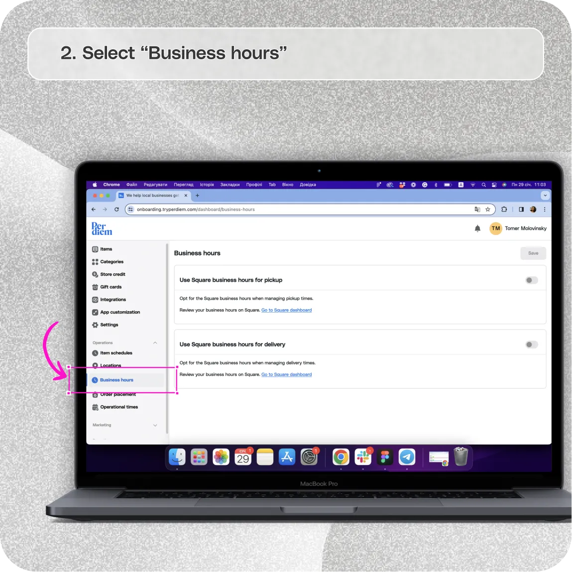 Set your business hours — screenshot 2 of 4