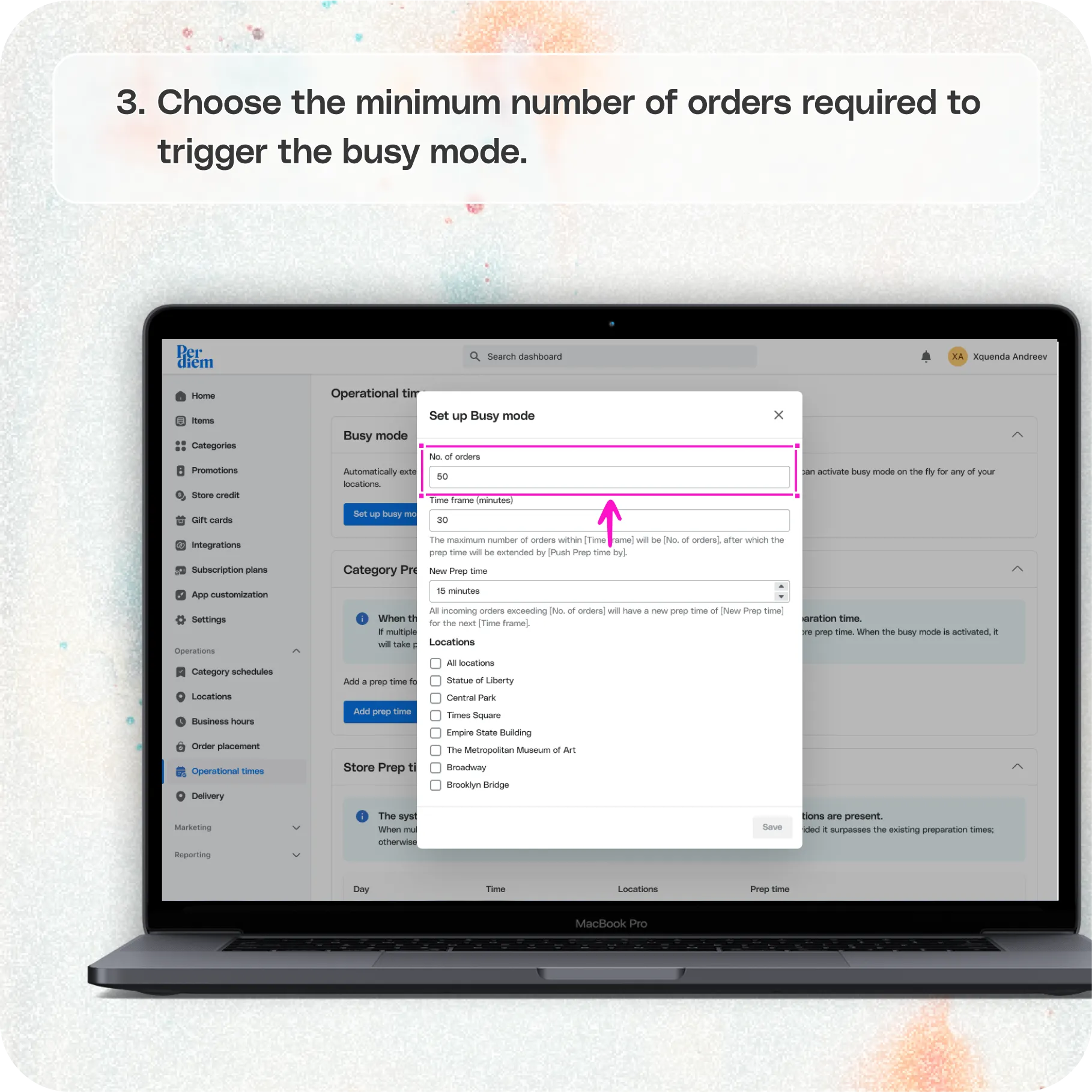 Setting up auto busy mode from your dashboard — screenshot 3 of 6