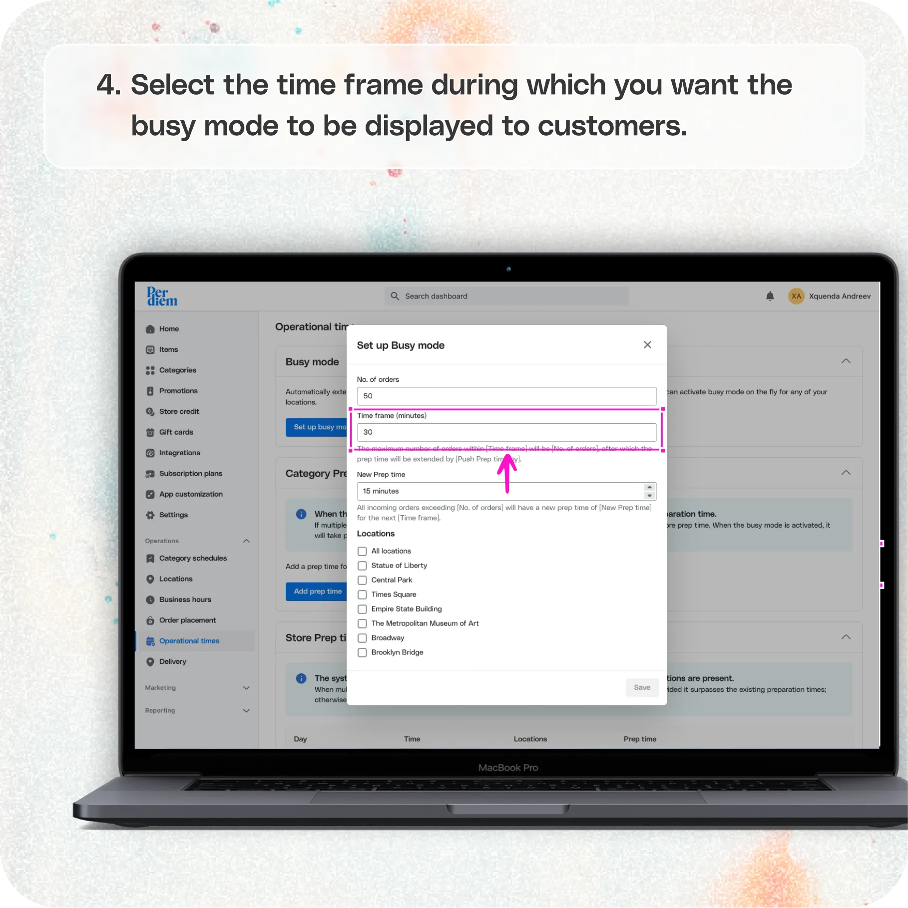 Setting up auto busy mode from your dashboard — screenshot 4 of 6