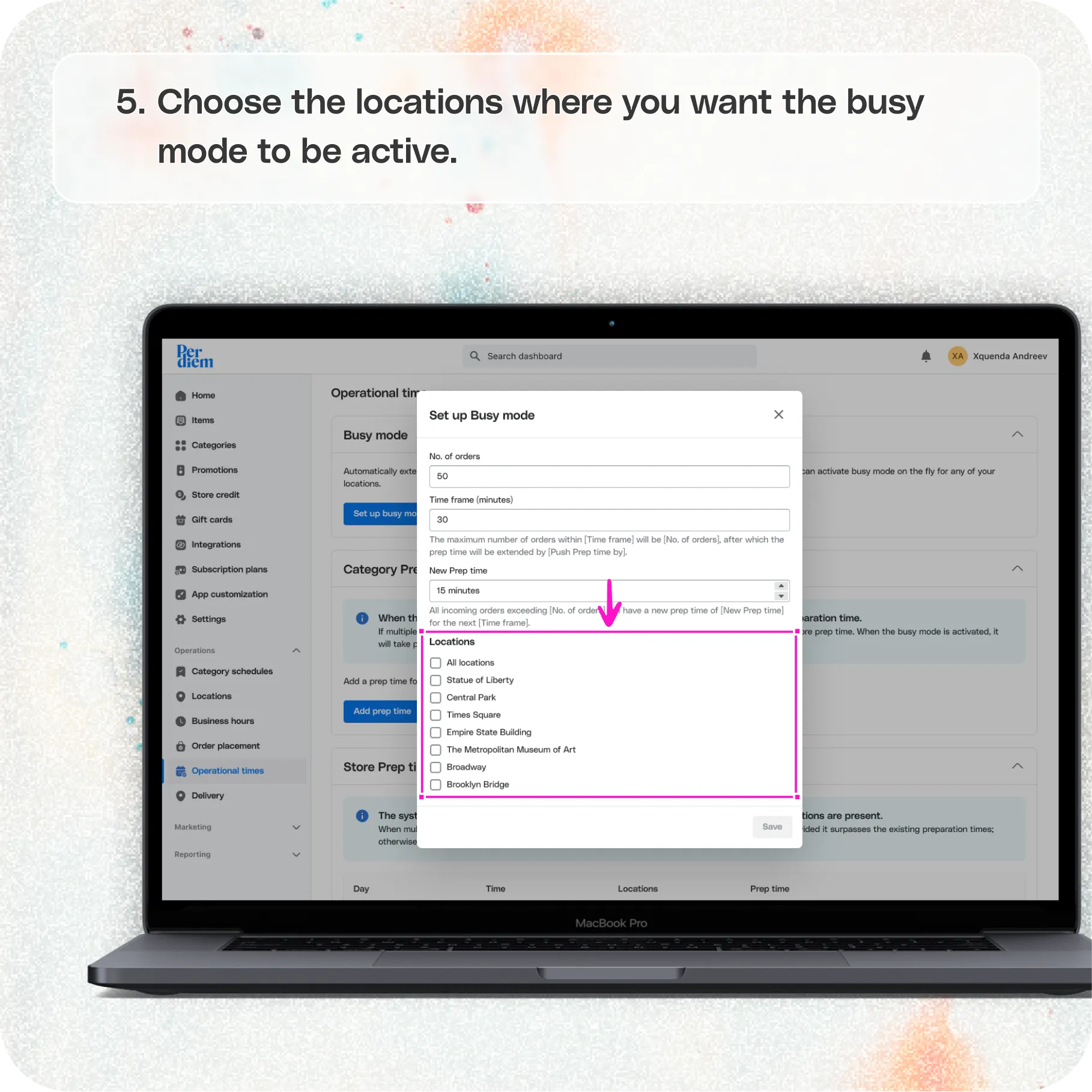 Setting up auto busy mode from your dashboard — screenshot 5 of 6