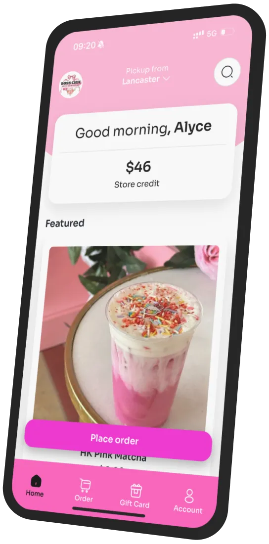 Boss Chic Coffee Bar app preview