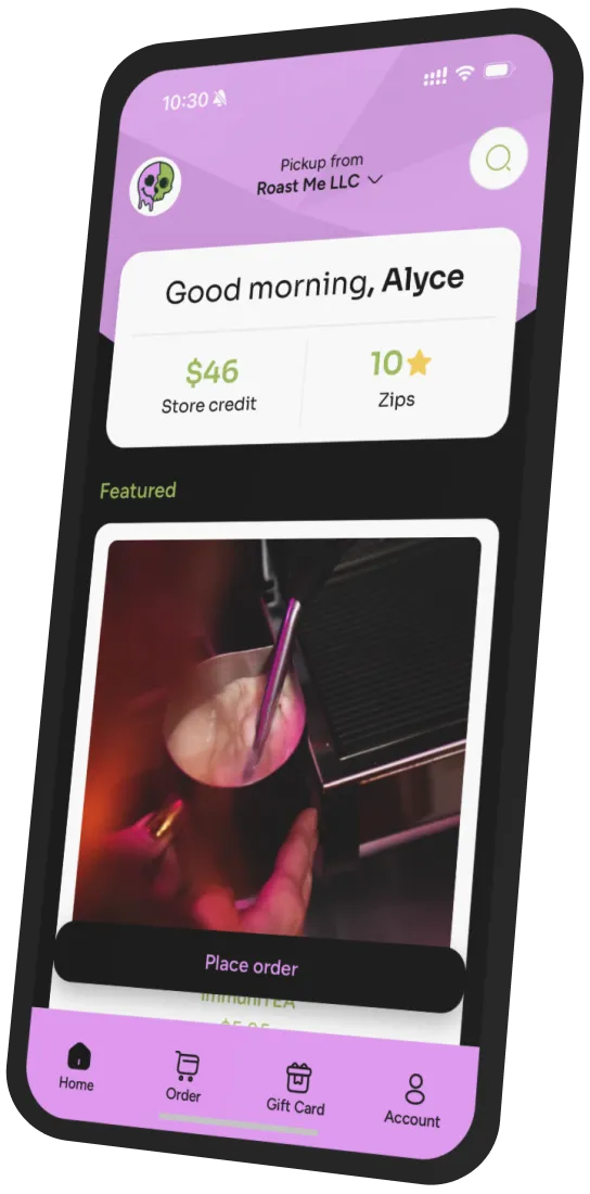 Roast Me Coffee app preview