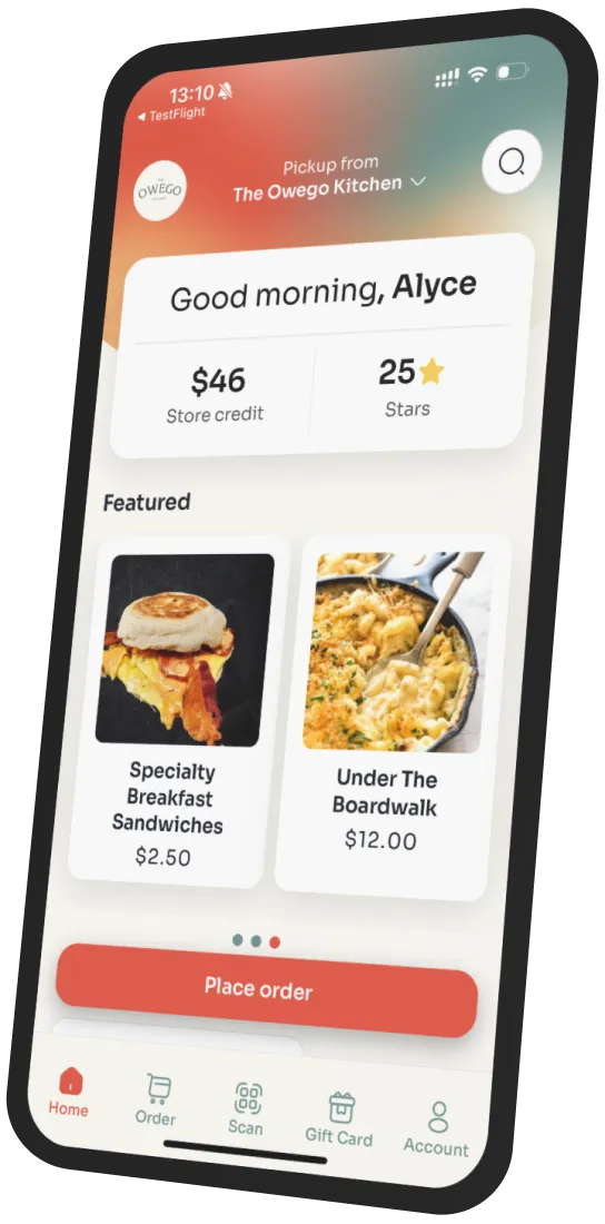 The Owego Kitchen app preview