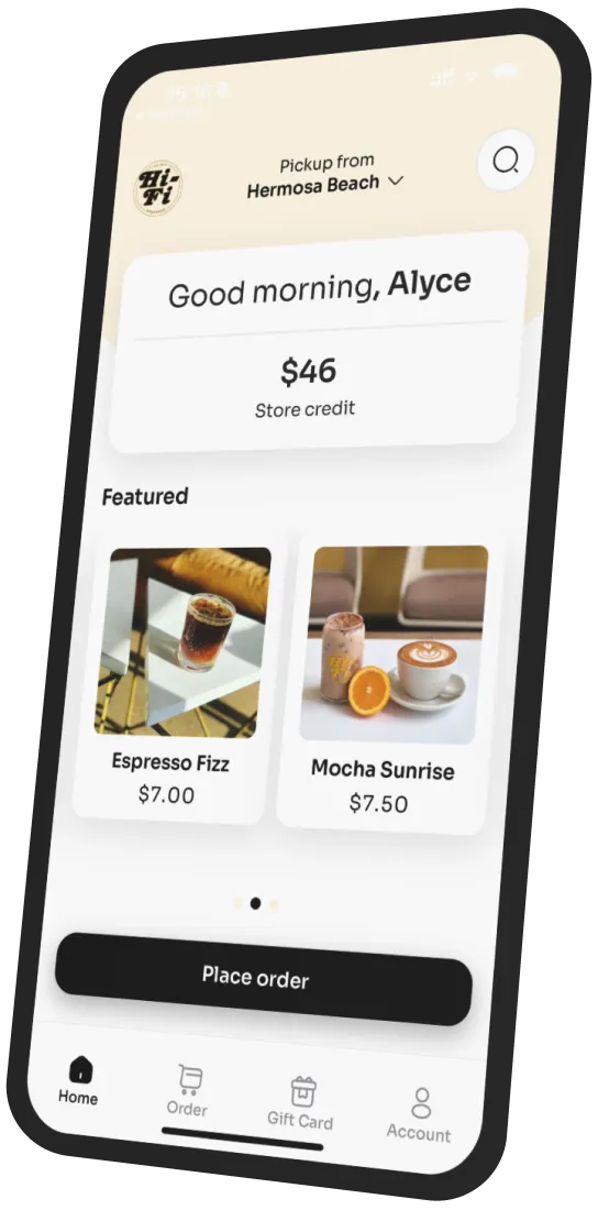 Hi-Fi Espresso app preview