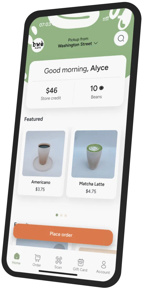 bwè kafe app preview