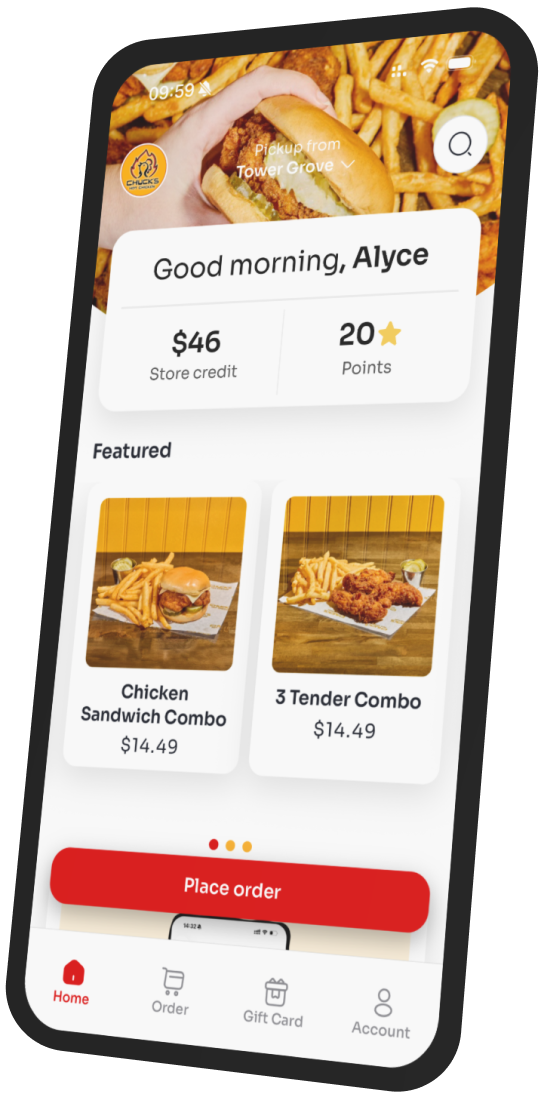 Chuck's Hot Chicken app preview