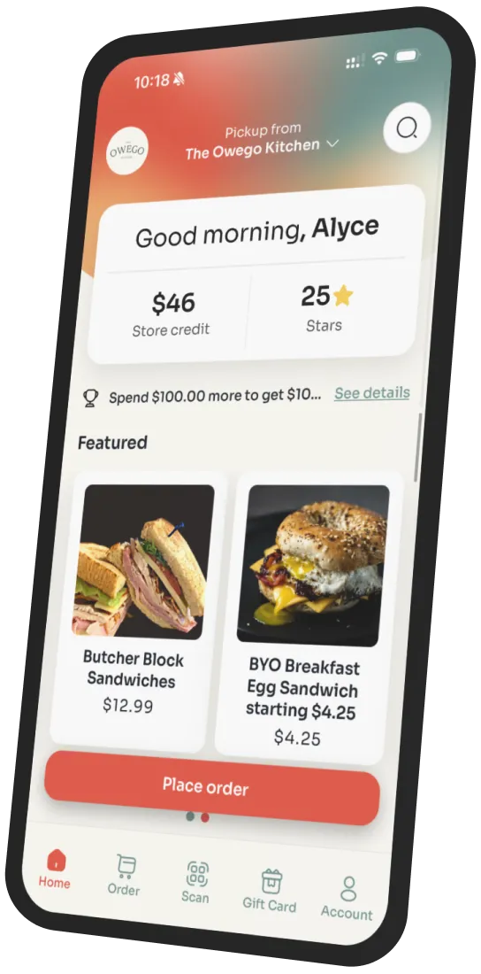 The Owego Kitchen app preview