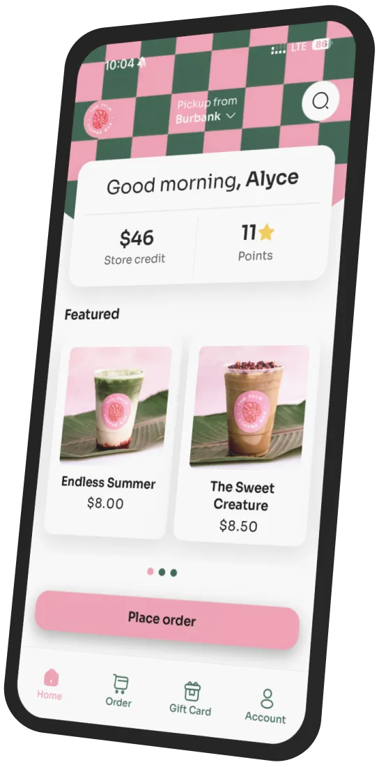 The Palm Coffee Bar app preview