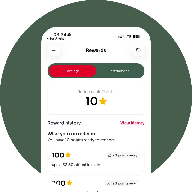 ⭐ Earn Rewards