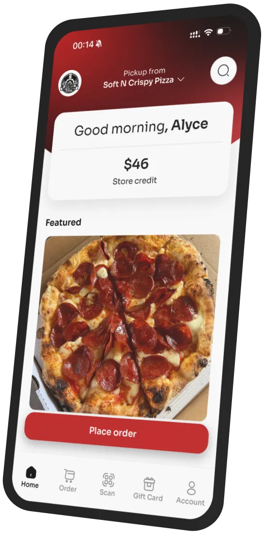 Soft N Crispy Pizza app preview